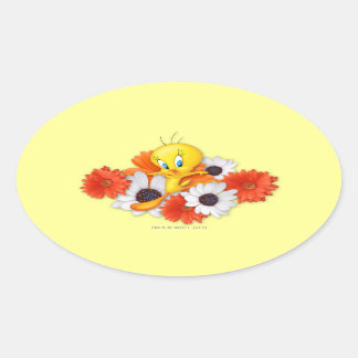 TWEETY™ mit Milchprodukten Ovaler Aufkleber