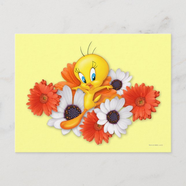 TWEETY™ mit Milchprodukten Postkarte (Vorderseite)