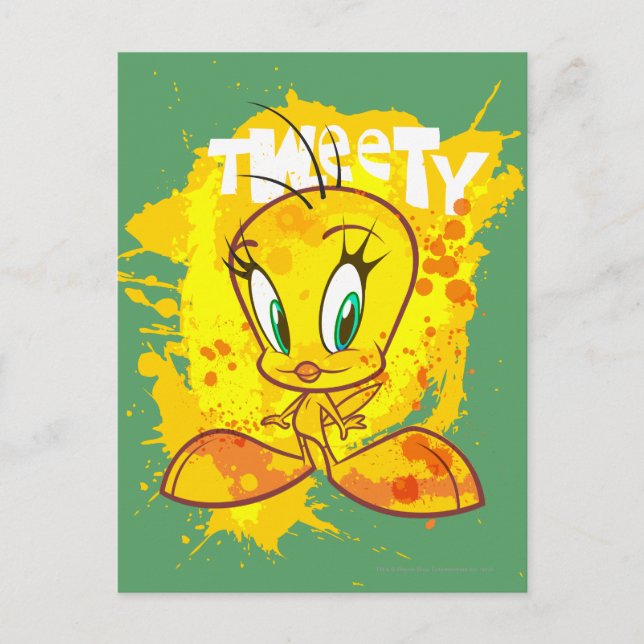 TWEETY™ mit Namen Postkarte (Vorderseite)
