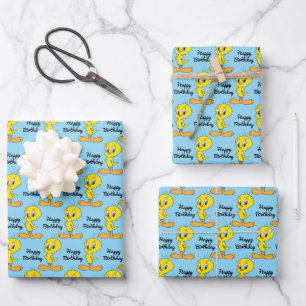 TWEETY™ Persönlicher cleverer Vogel Geschenkpapier Set