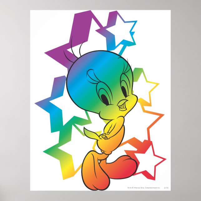 TWEETY™ Rainbow Stars Poster (Vorne)