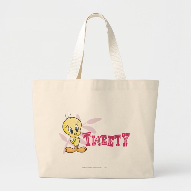 "TWEETY™" rosa Jumbo Stoffbeutel (Vorne)