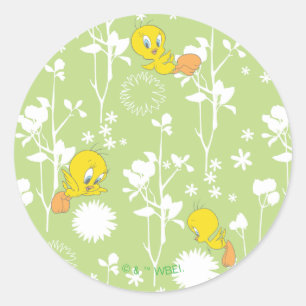 TWEETY™ Springtime Vibes Runder Aufkleber