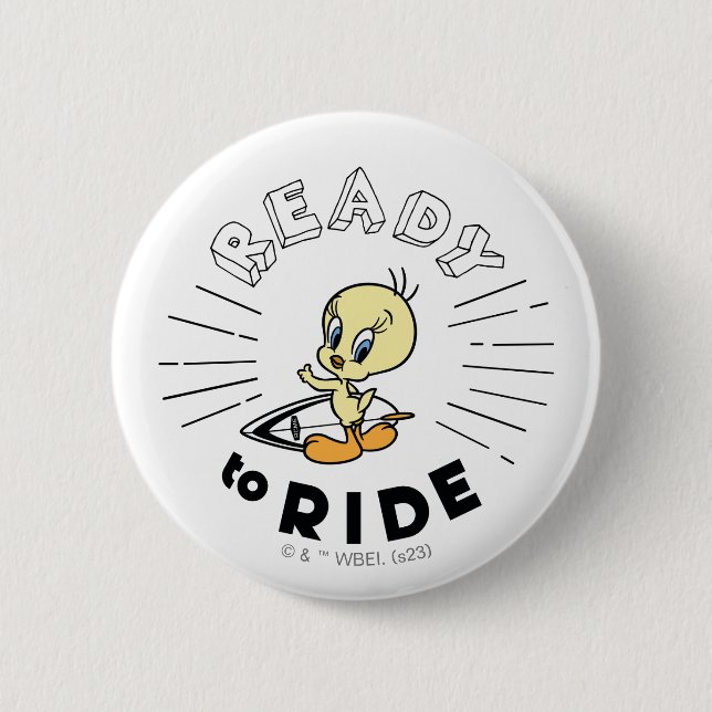 TWEETY™ Surfboard - Reitbereit Button (Vorderseite)