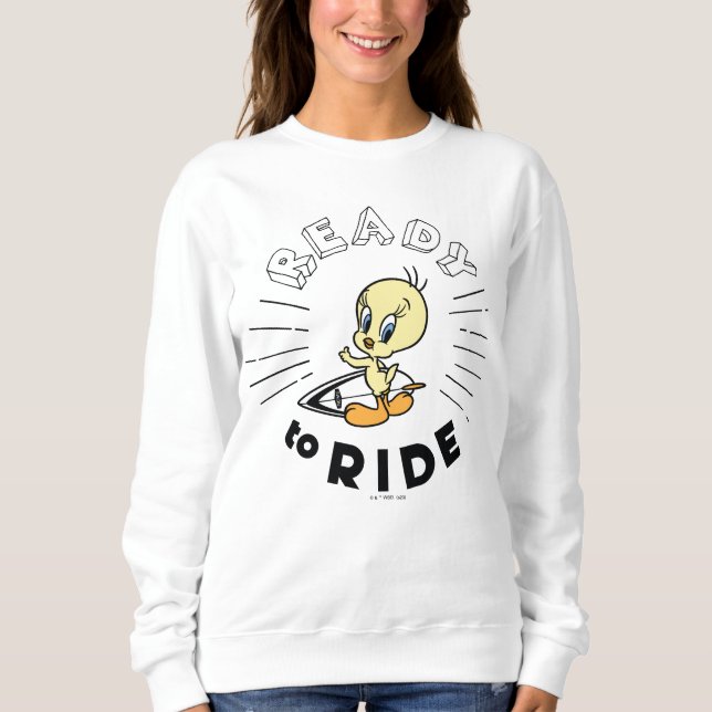 TWEETY™ Surfboard - Reitbereit Sweatshirt (Vorderseite)