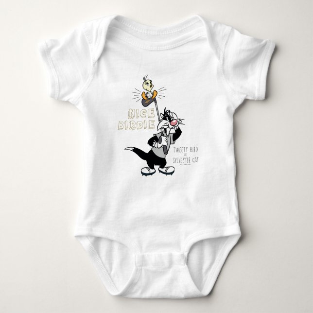 TWEETY™ & SYLVESTER™ Golfing - Nice Birdie Baby Strampler (Vorderseite)