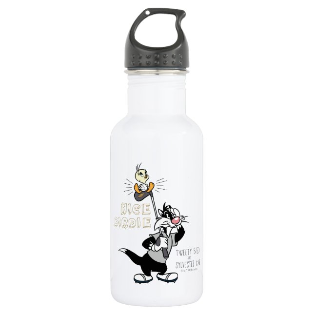TWEETY™ & SYLVESTER™ Golfing - Nice Birdie Edelstahlflasche (Vorderseite)