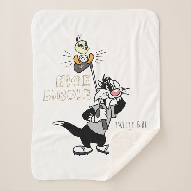 TWEETY™ & SYLVESTER™ Golfing - Nice Birdie Sherpadecke (Vorderseite)