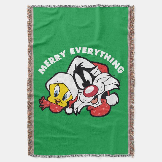 TWEETY™ & SYLVESTER™ "Merry Everything" Decke (Vorderseite Vertikal)