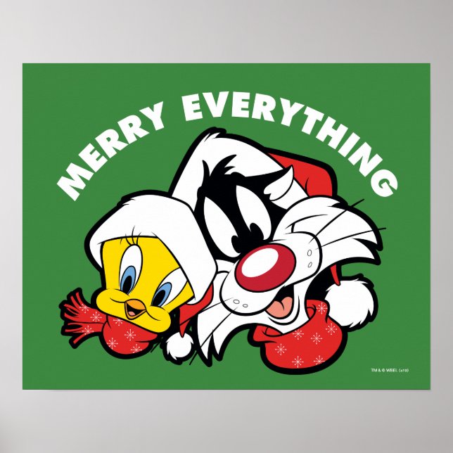 TWEETY™ & SYLVESTER™ "Merry Everything" Poster (Vorne)