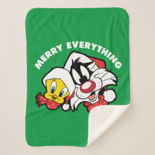 TWEETY™ & SYLVESTER™ "Merry Everything" Sherpadecke