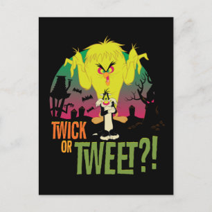 TWEETY™ & SYLVESTER™ "Twick or Tweet" Einladungspostkarte