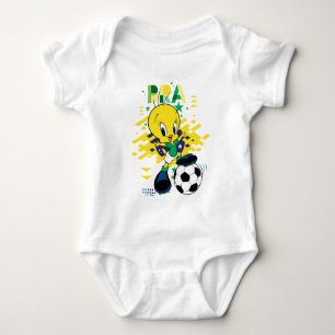 TWEETY™ Team Brasil Fußball-Grafik Baby Strampler