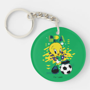 TWEETY™ Team Brasil Fußball-Grafik Schlüsselanhänger