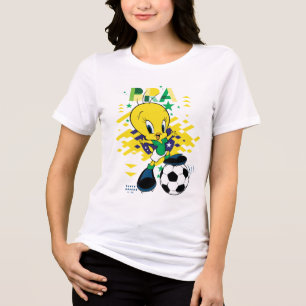 TWEETY™ Team Brasil Fußball-Grafik Tri-Blend Shirt