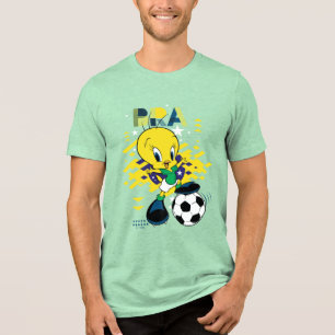 TWEETY™ Team Brasil Fußball-Grafik Tri-Blend Shirt