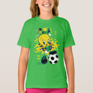 TWEETY™ Team Brasilien Fußball-Grafik T-Shirt
