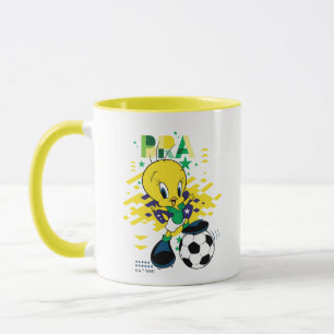 TWEETY™ Team Brasilien Fußball-Grafik Tasse