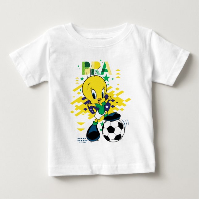 TWEETY™ Team Brazil Soccer Graphic Baby T-shirt (Vorderseite)