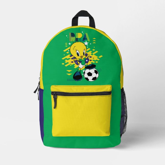 TWEETY™ Team Brazil Soccer Graphic Bedruckter Rucksack (Vorderseite)