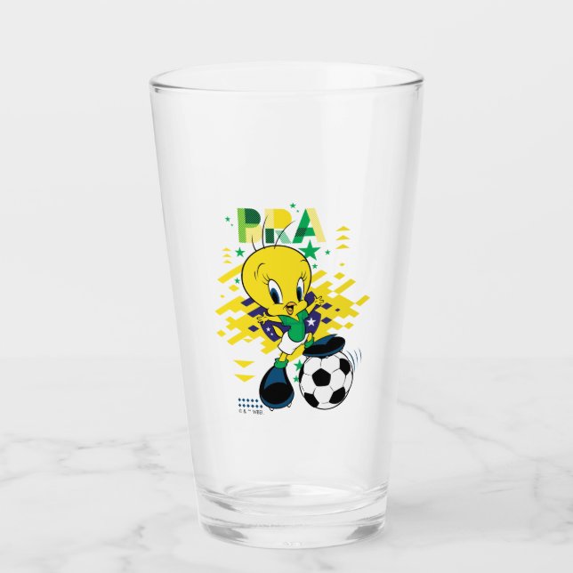 TWEETY™ Team Brazil Soccer Graphic Glas (Vorderseite)