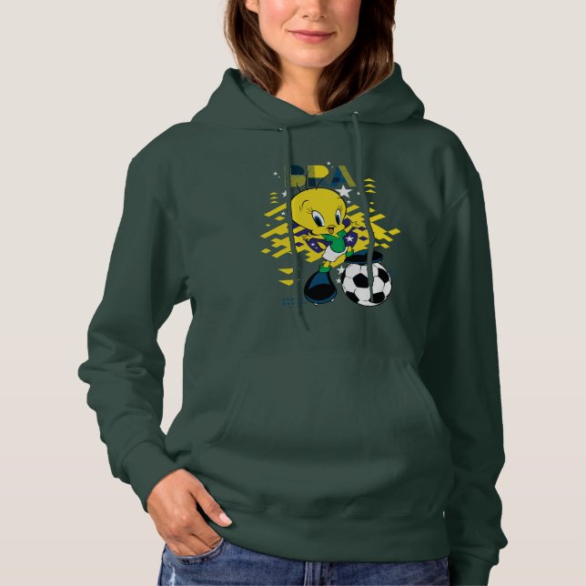 TWEETY™ Team Brazil Soccer Graphic Hoodie (Vorderseite)