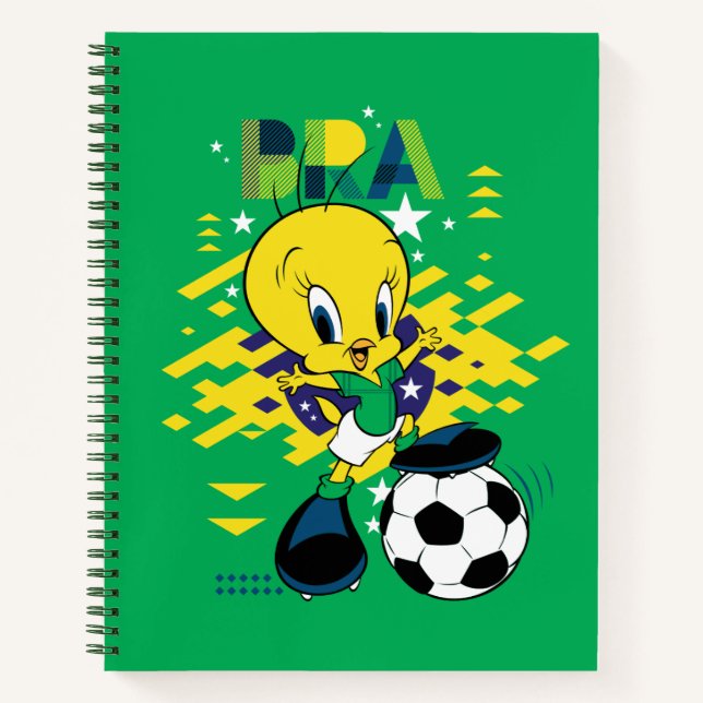 TWEETY™ Team Brazil Soccer Graphic Notizbuch (Vorderseite)