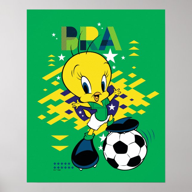 TWEETY™ Team Brazil Soccer Graphic Poster (Vorne)