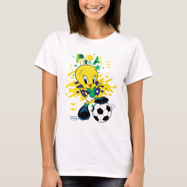 TWEETY™ Team Brazil Soccer Graphic T-Shirt (Vorderseite)