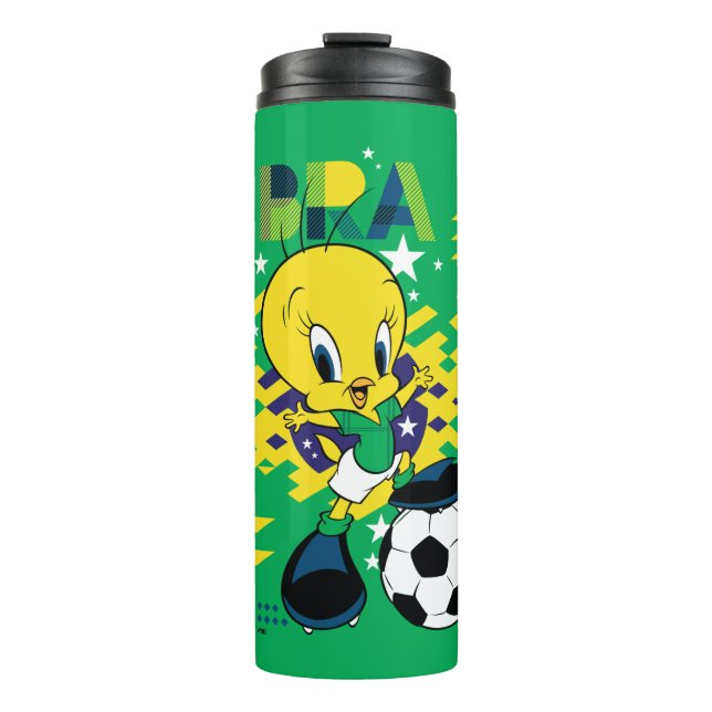 TWEETY™ Team Brazil Soccer Graphic Thermosbecher (Vorderseite)