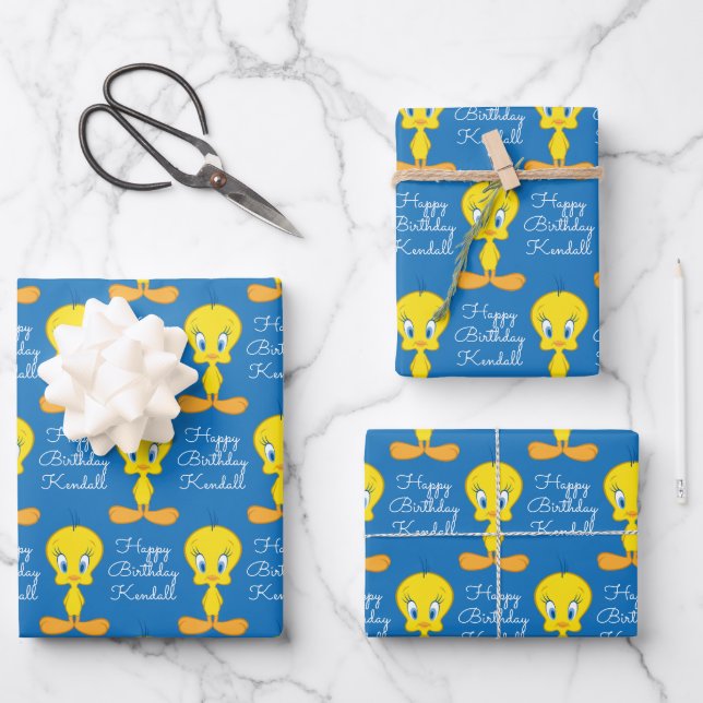 TWEETY™ | Unschuldiger kleiner Vogel Geschenkpapier Set (Vorderseite)
