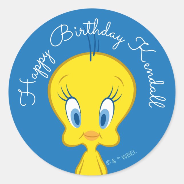 TWEETY™ | Unschuldiger kleiner Vogel Runder Aufkleber (Vorderseite)