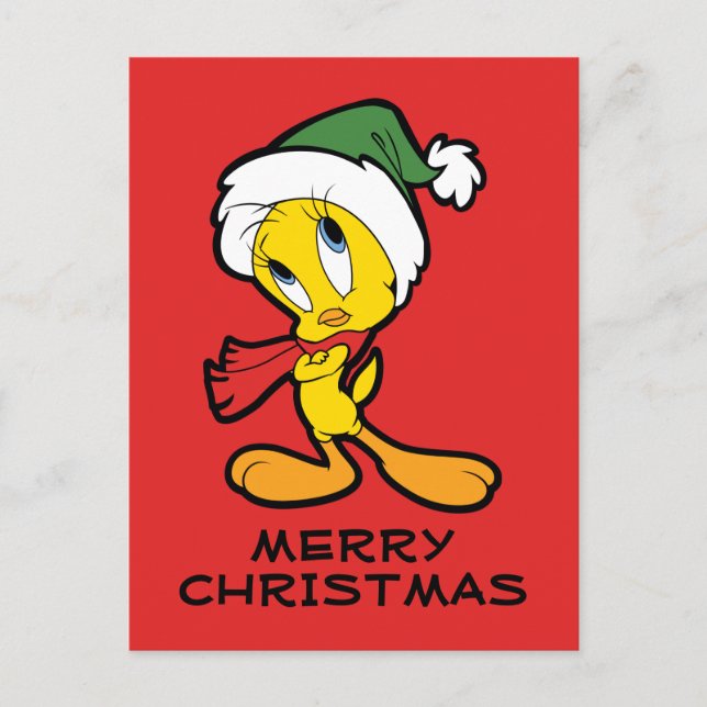 TWEETY™ Weihnachtsdenken Feiertagspostkarte (Vorderseite)