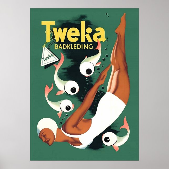 Tweka-Badeanzug aus den 50er Jahren Poster (Vorne)