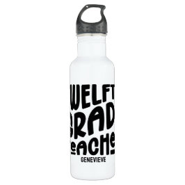 Twelfth Grade Teacher Black Text Design Edelstahlflasche