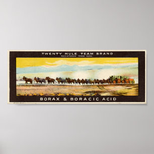 Twenty Mule Team Borax Poster