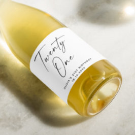 Twenty one. Modern simple script 21st Birthday