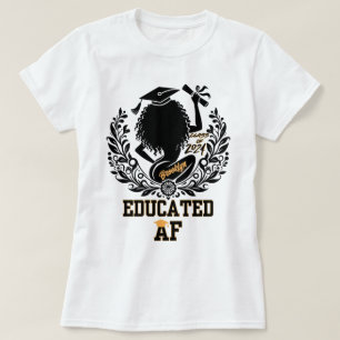 Twerk Black/Yellow Abschluss "Educated AF" T-Shirt