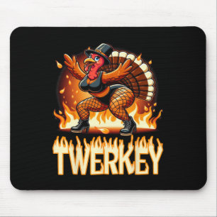Twerkey Squad Twerking Funny Dancing Turkey Danke Mousepad