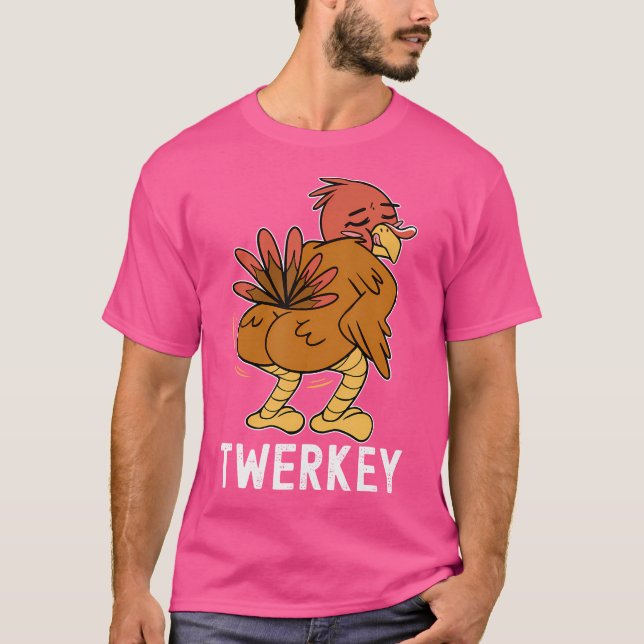 Twerkey Twerking Truthahn Lustiger Tanz Truthahn D T-Shirt (Vorderseite)
