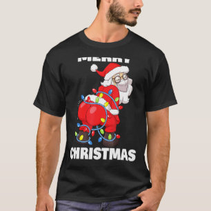 Twerking Santa Claus in Mask Frohe Weihnachtsbaum T-Shirt