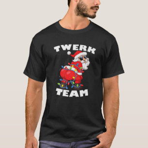 Twerking Santa Claus Twerk Team Weihnachtsbaum Lig T-Shirt