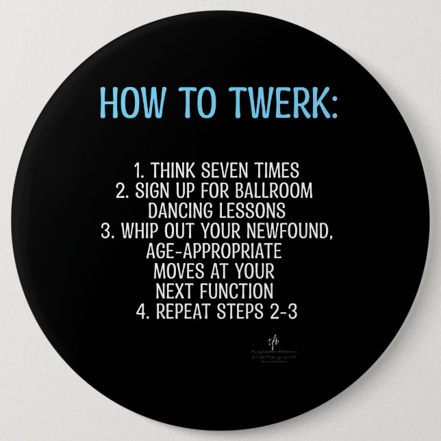 Twerking Tutorial - NICHT! Button (Vorderseite)