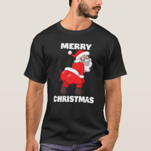 Twerking Weihnachtsmann im Gesicht Maske Frohe Wei T-Shirt