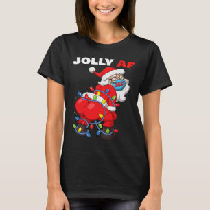 Twerking Weihnachtsmann in Maske Gatland Fröhliche T-Shirt