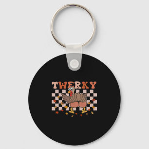 Twerky Erntedankfest Lustiger Truthahnarsch Twerk Schlüsselanhänger