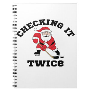 Twice Santa überprüfen Notizblock