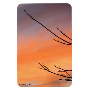 Twids mit orangefarbenem, Lila Sonnenuntergang Magnet