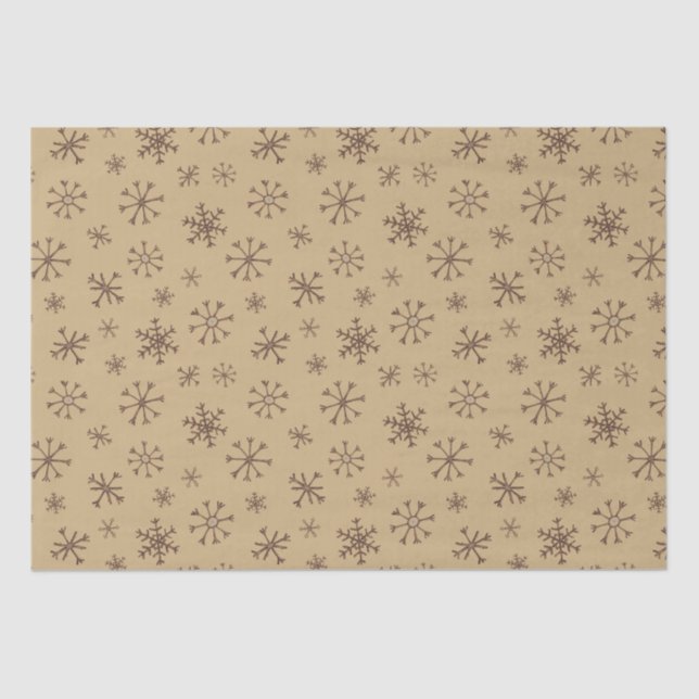 Twig Snowflakes Tissue Paper Seidenpapier (Vorderseite)
