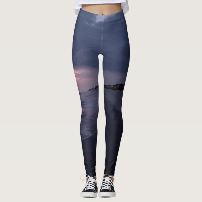 Twilight am Meer Leggings (Vorderseite)